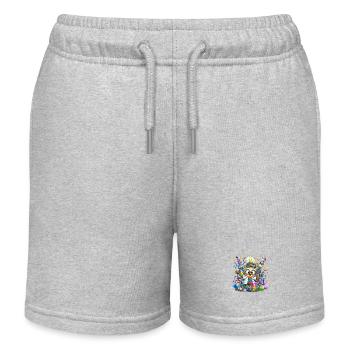Eulen-Wissenschaftler im Laborchaos - Kinder Organic Joggingshorts Mini Bolter von Stanley/Stella - Grau meliert - Vorne