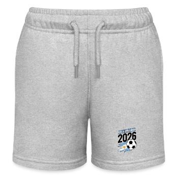 Flamme de football argentine 2026 avec drapeau - Short de jogging enfant bio Stanley/Stella - gris chiné - Devant