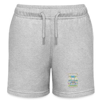 Level 99 Dad - Kinder Organic Joggingshorts Mini Bolter von Stanley/Stella - Grau meliert - Vorne