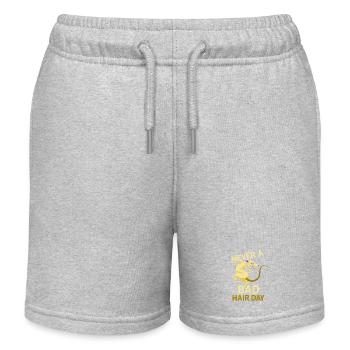 Nie einen „Bad Hair Day“ – haarlose Ratten - Kinder Organic Joggingshorts Mini Bolter von Stanley/Stella - Grau meliert - Vorne