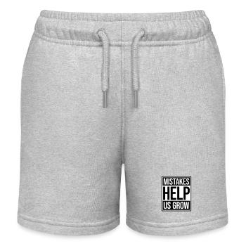 Mistakes Help Us Grow Lustig Motivational Wachstum - Kinder Organic Joggingshorts Mini Bolter von Stanley/Stella - Grau meliert - Vorne