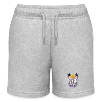 Sunset State Retro Strand Sonnenuntergang - Kinder Organic Joggingshorts Mini Bolter von Stanley/Stella - Grau meliert - Vorne