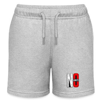 Conception de polices No Limits - Short de jogging enfant bio Stanley/Stella - gris chiné - Devant