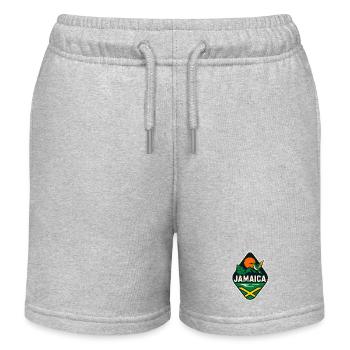 Jamaika Kolibri Emblem Badge - Kinder Organic Joggingshorts Mini Bolter von Stanley/Stella - Grau meliert - Vorne