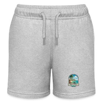 Bahamas Urlaub Nassau Strand Palmen - Kinder Organic Joggingshorts Mini Bolter von Stanley/Stella - Grau meliert - Vorne