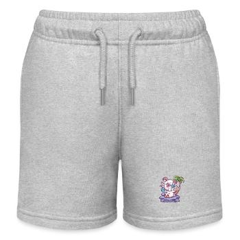Palmier d’été de la chèvre de montagne - Short de jogging enfant bio Stanley/Stella - gris chiné - Devant