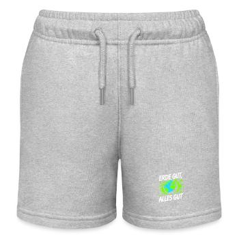 Erde Gut Alles Gut Umweltschutz Natur Mutter Erde - Kinder Organic Joggingshorts Mini Bolter von Stanley/Stella - Grau meliert - Vorne