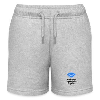 Le gars IT drôle est tombé en panne, soudain je suis populaire - Short de jogging enfant bio Stanley/Stella - gris chiné - Devant