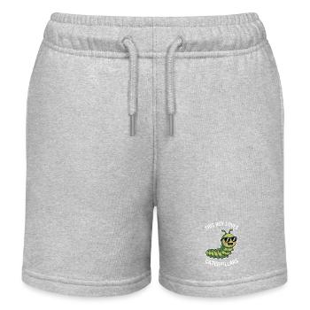 Caterpillar Sayings Caterpillar Funny Caterpillar Gift - Kids Organic Sweat Shorts by Stanley/Stella - heather grey - Front