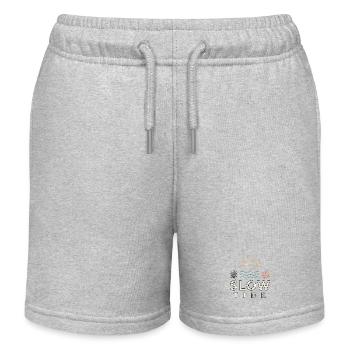 Slow Tide – relaxed coastal time by the sea - Kids Organic Sweat Shorts by Stanley/Stella - heather grey - Front