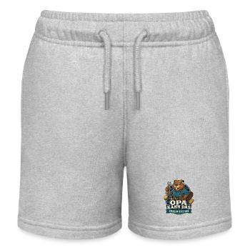 Opa kann das – frag nicht wie - Kinder Organic Joggingshorts Mini Bolter von Stanley/Stella - Grau meliert - Vorne