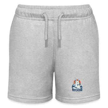 Berger blanc alpin rétro, berger blanc allemand - Short de jogging enfant bio Stanley/Stella - gris chiné - Devant