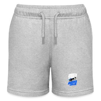 Border Collie, Glattpelz-Border Collie Pride - Kinder Organic Joggingshorts Mini Bolter von Stanley/Stella - Grau meliert - Vorne