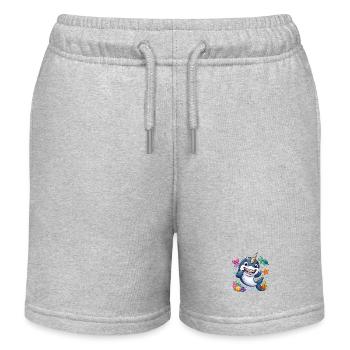 Narval avec broches sous l’eau - Short de jogging enfant bio Stanley/Stella - gris chiné - Devant