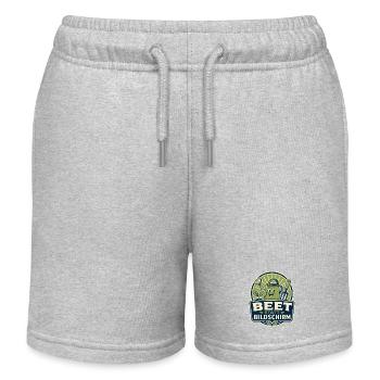 Beet statt Bildschirm – Gartenhumor - Kinder Organic Joggingshorts Mini Bolter von Stanley/Stella - Grau meliert - Vorne