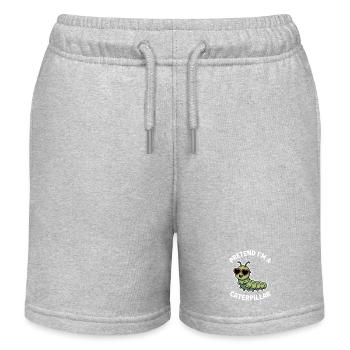 Dictons de chenille, cadeau drôle de chenille - Short de jogging enfant bio Stanley/Stella - gris chiné - Devant
