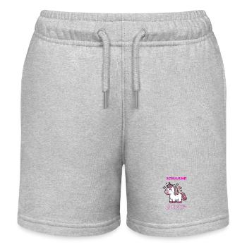 Einhorn Schulkind 2026 Einschulung T-Shirt - Kinder Organic Joggingshorts Mini Bolter von Stanley/Stella - Grau meliert - Vorne