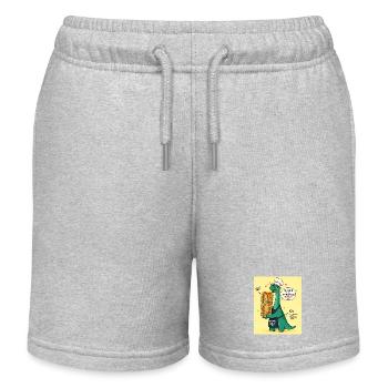 PfannenKönig Dino Pancake - Kinder Organic Joggingshorts Mini Bolter von Stanley/Stella - Grau meliert - Vorne