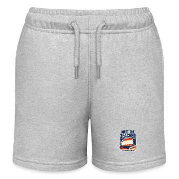 Meet the Teacher Elementary First Day of School Op - Kids Organic Sweat Shorts by Stanley/Stella - heather grey - Front