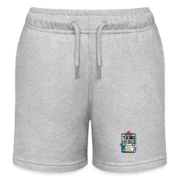 Special Education Teaching Life Skills, Teacher Li - Kids Organic Sweat Shorts by Stanley/Stella - heather grey - Front