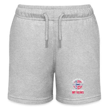 Norway Vacation Norge Fjords Travel Scandinavian - Kinder Organic Joggingshorts Mini Bolter von Stanley/Stella - Grau meliert - Vorne