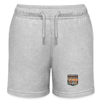 Gemeinsam Unterwegs: Vanlife am Sonnenuntergang - Kinder Organic Joggingshorts Mini Bolter von Stanley/Stella - Grau meliert - Vorne