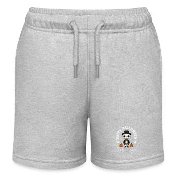 Happy Halloween Skelett Trick Or Treat Geschenk - Kinder Organic Joggingshorts Mini Bolter von Stanley/Stella - Grau meliert - Vorne