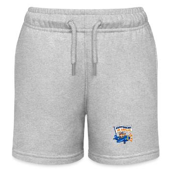 Krippenkind im Anflug – Fuchs als kleiner Pilot - Kinder Organic Joggingshorts Mini Bolter von Stanley/Stella - Grau meliert - Vorne
