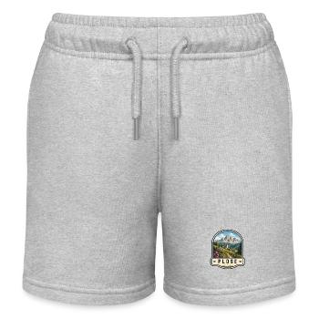Plose Dolomites Italy Vintage Tour - Kids Organic Sweat Shorts by Stanley/Stella - heather grey - Front