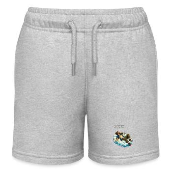 Wer loslässt, kann auf Wolken liegen - Kinder Organic Joggingshorts Mini Bolter von Stanley/Stella - Grau meliert - Vorne