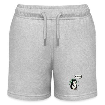 A11y Penguin - Pixel Accessibility - Kinder Organic Joggingshorts Mini Bolter von Stanley/Stella - Grau meliert - Vorne