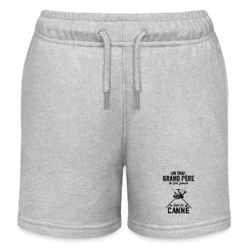A real Fisherman Grandfather - Kids Organic Sweat Shorts by Stanley/Stella - heather grey - Front