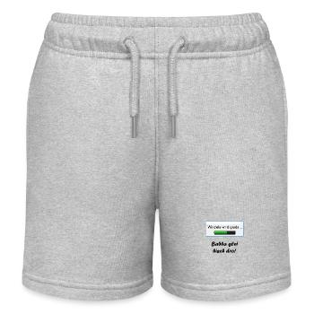 Windele wird glada... - Kinder Organic Joggingshorts Mini Bolter von Stanley/Stella - Grau meliert - Vorne