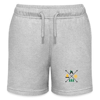 Camping - Short de jogging enfant bio Stanley/Stella - gris chiné - Devant