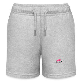 Feminist Hashtag Design Feministin - Kinder Organic Joggingshorts Mini Bolter von Stanley/Stella - Grau meliert - Vorne