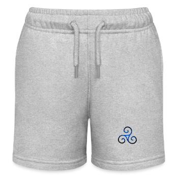 Symbole celtique triple spirale Triskele - Short de jogging enfant bio Stanley/Stella - gris chiné - Devant