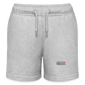 J'aime mes parents - Short de jogging enfant bio Stanley/Stella - gris chiné - Devant