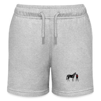 Pferd - Kinder Organic Joggingshorts Mini Bolter von Stanley/Stella - Grau meliert - Vorne