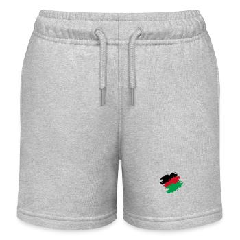 Malawi Colors Flag Flag Brush - Kids Organic Sweat Shorts by Stanley/Stella - heather grey - Front