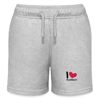 Ich liebe Furzen - Kinder Organic Joggingshorts Mini Bolter von Stanley/Stella - Grau meliert - Vorne