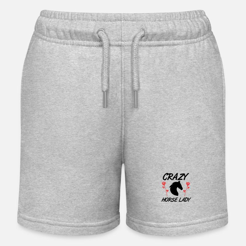 Cheval - Short de jogging enfant bio Stanley/Stella - gris chiné