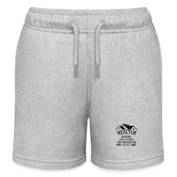 Broker because miracle worker is not an official profession - Kids Organic Sweat Shorts by Stanley/Stella - heather grey - Front