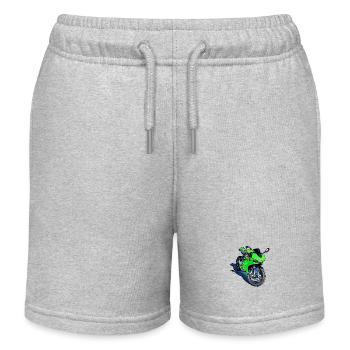 Sportmotorrad grün - Kinder Organic Joggingshorts Mini Bolter von Stanley/Stella - Grau meliert - Vorne