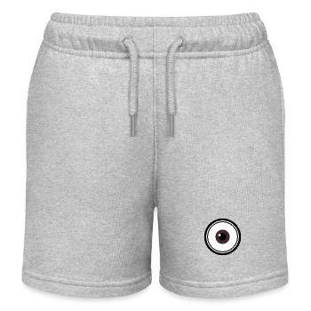 Brown eye - Kids Organic Sweat Shorts by Stanley/Stella - heather grey - Front