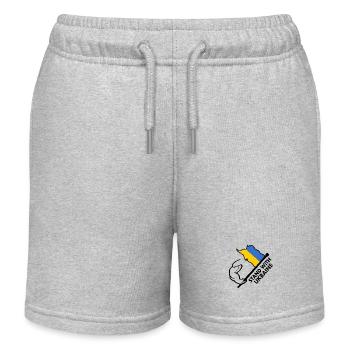 STAND WITH UKRAINE - Kids Organic Sweat Shorts by Stanley/Stella - heather grey - Front