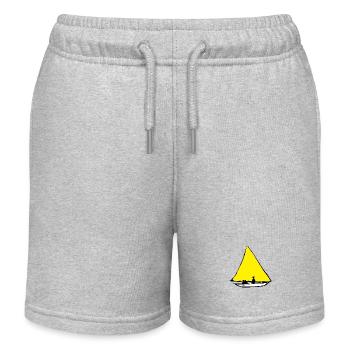 Gelbes Segelboot Ernst Ludwig Kirchner - Kinder Organic Joggingshorts Mini Bolter von Stanley/Stella - Grau meliert - Vorne