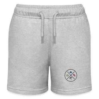 Design amusant pour l’été - Short de jogging enfant bio Stanley/Stella - gris chiné - Devant