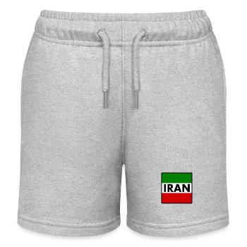 IRAN FLAG IRANIAN FLAG - Kids Organic Sweat Shorts by Stanley/Stella - heather grey - Front