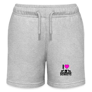 Âne - Short de jogging enfant bio Stanley/Stella - gris chiné - Devant