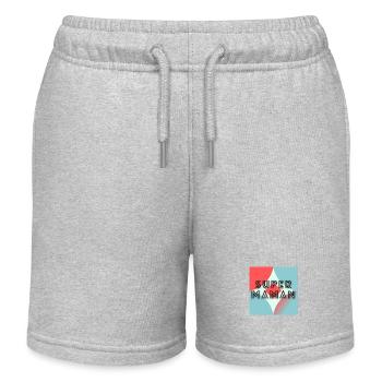 FÊTE DES MÈRES,BONNE FÊTE MAMAN,MAMAN,JE T'AIME - Short de jogging enfant bio Stanley/Stella - gris chiné - Devant